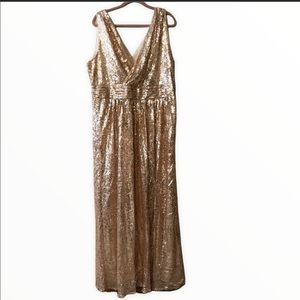 Gold Sequin Gown 18w